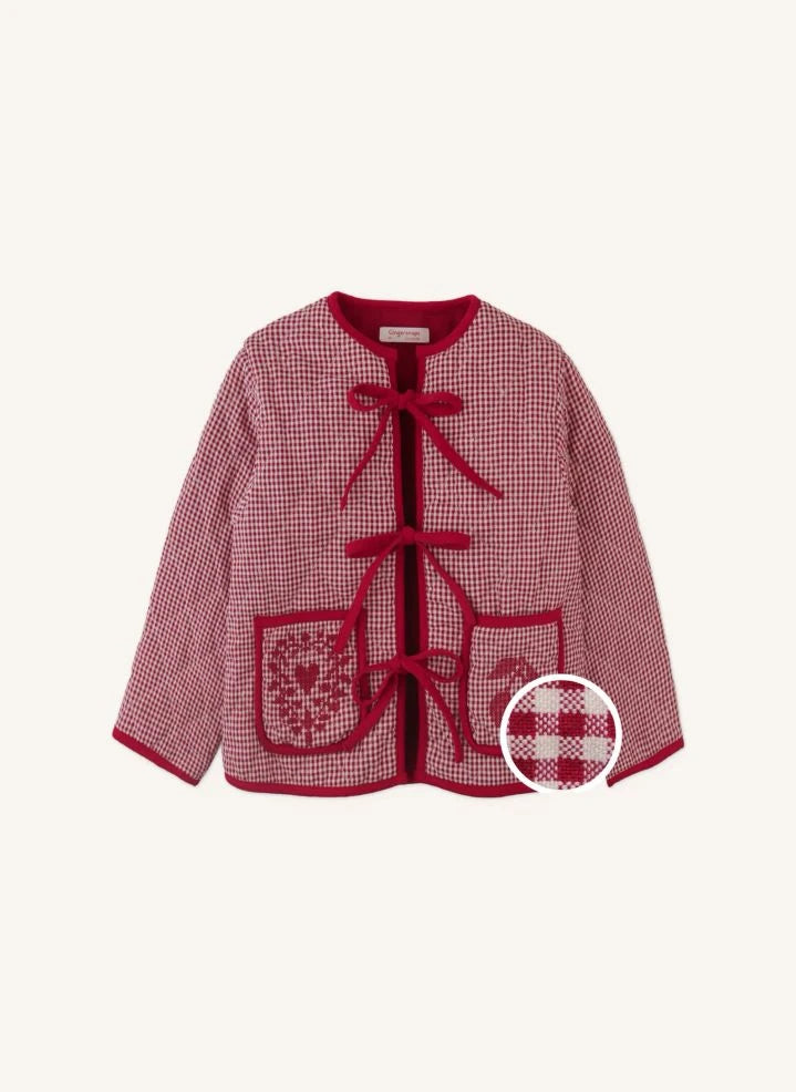 Gingersnaps - Lavinia Kareli Ceket | Kırmızı