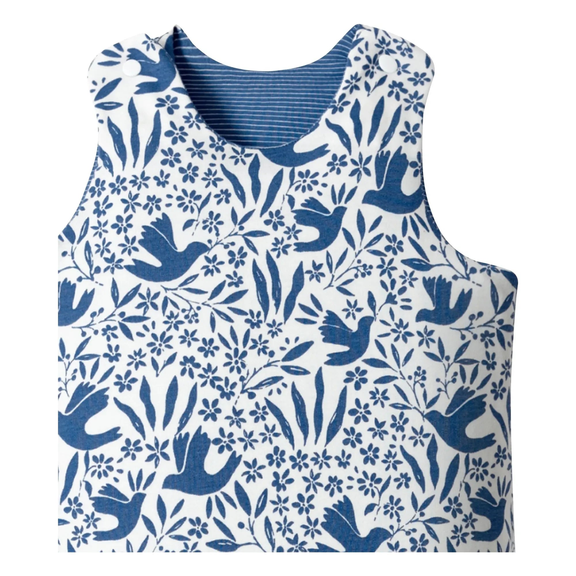 Les Petites Billes - Oiseaux ters çevrilebilir çok sezonlu uyku tulumu | Lacivert