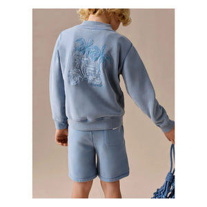 Bonpoint - Loreto Organic Cotton Bomber Jacket | Azure Blue