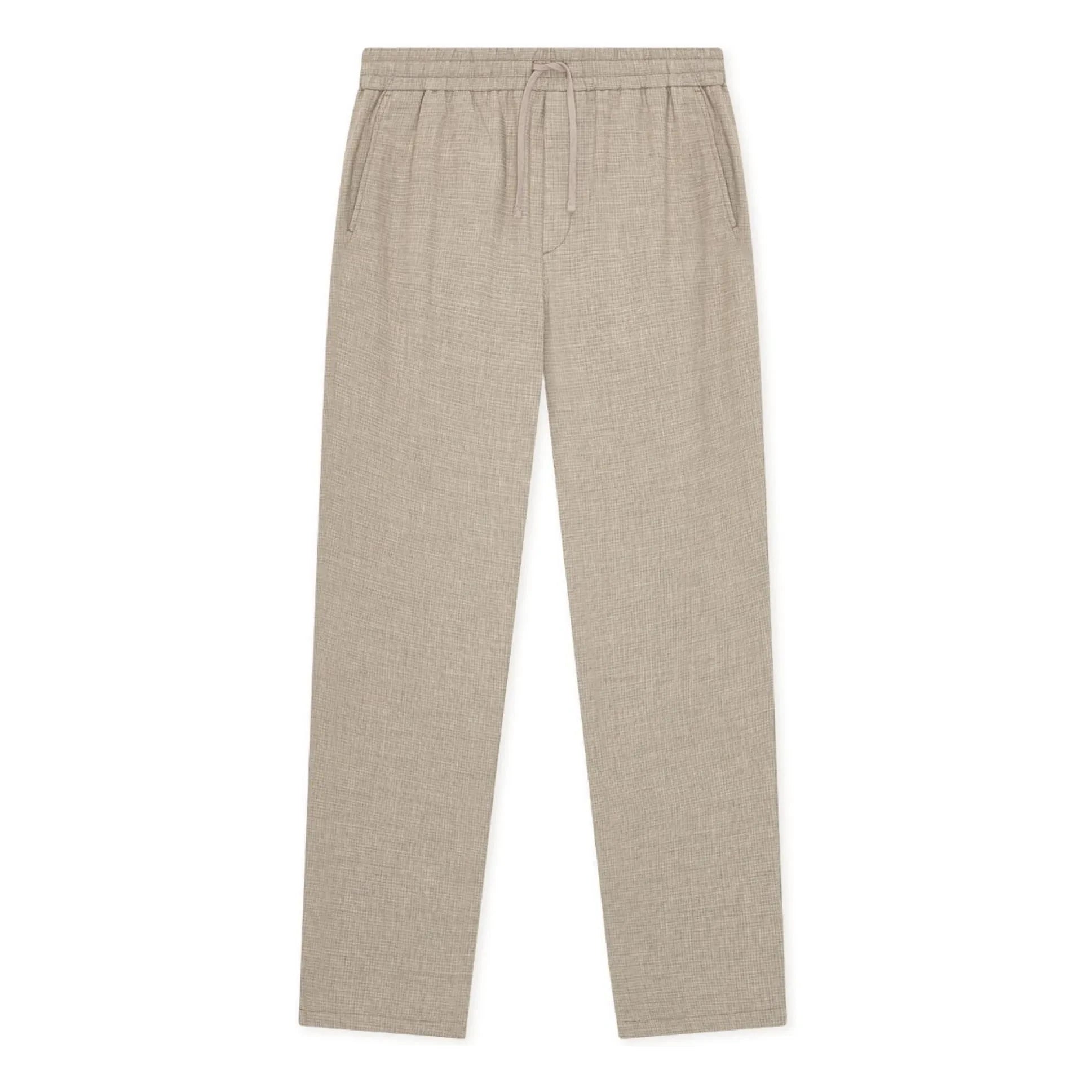 Les Deux - Mini Checked Pants | Dark Beige