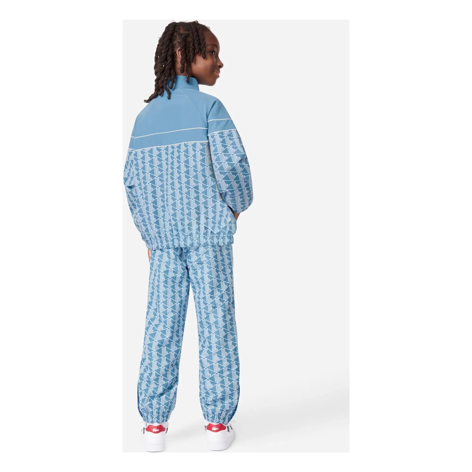 Lacoste - Monogrammed Recycled Fiber Jacket and Sweatpants Set | Light Blue