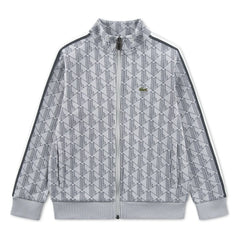 Lacoste - Monogrammed Zip Sweatshirt Made of Organic Cotton | Light Gray