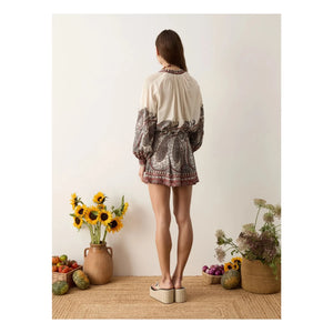 Boteh - Cassia Linen Shorts | Grey Brown