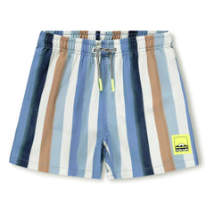 Molo - Niko Striped Recycled Fiber Swimsuit Shorts | Blue