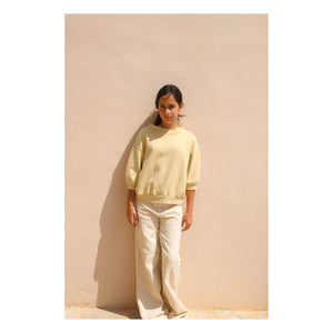 Longlivethequeen - Boxed Sweatshirt | Pale Yellow