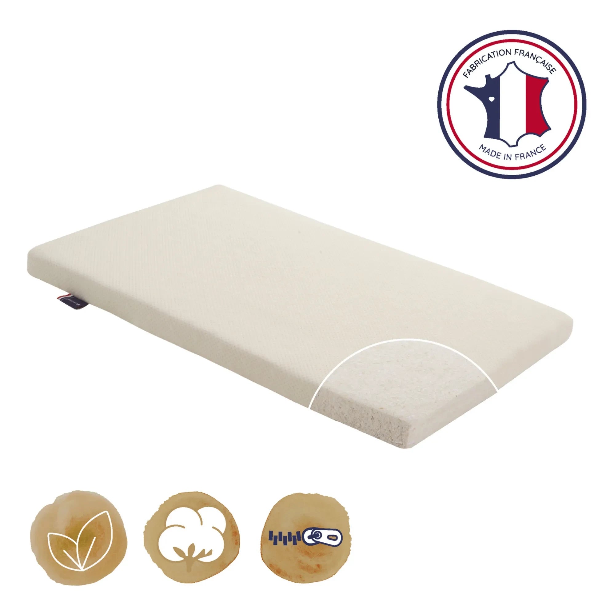 Candide - Organic Cotton Quilted Mattress for Co-Sleeping Cribs