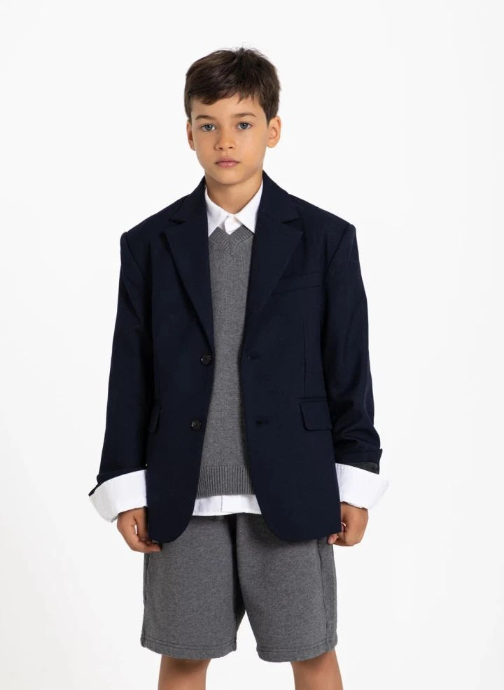 Smallable Kid - Oxford Jacket | Navy Blue
