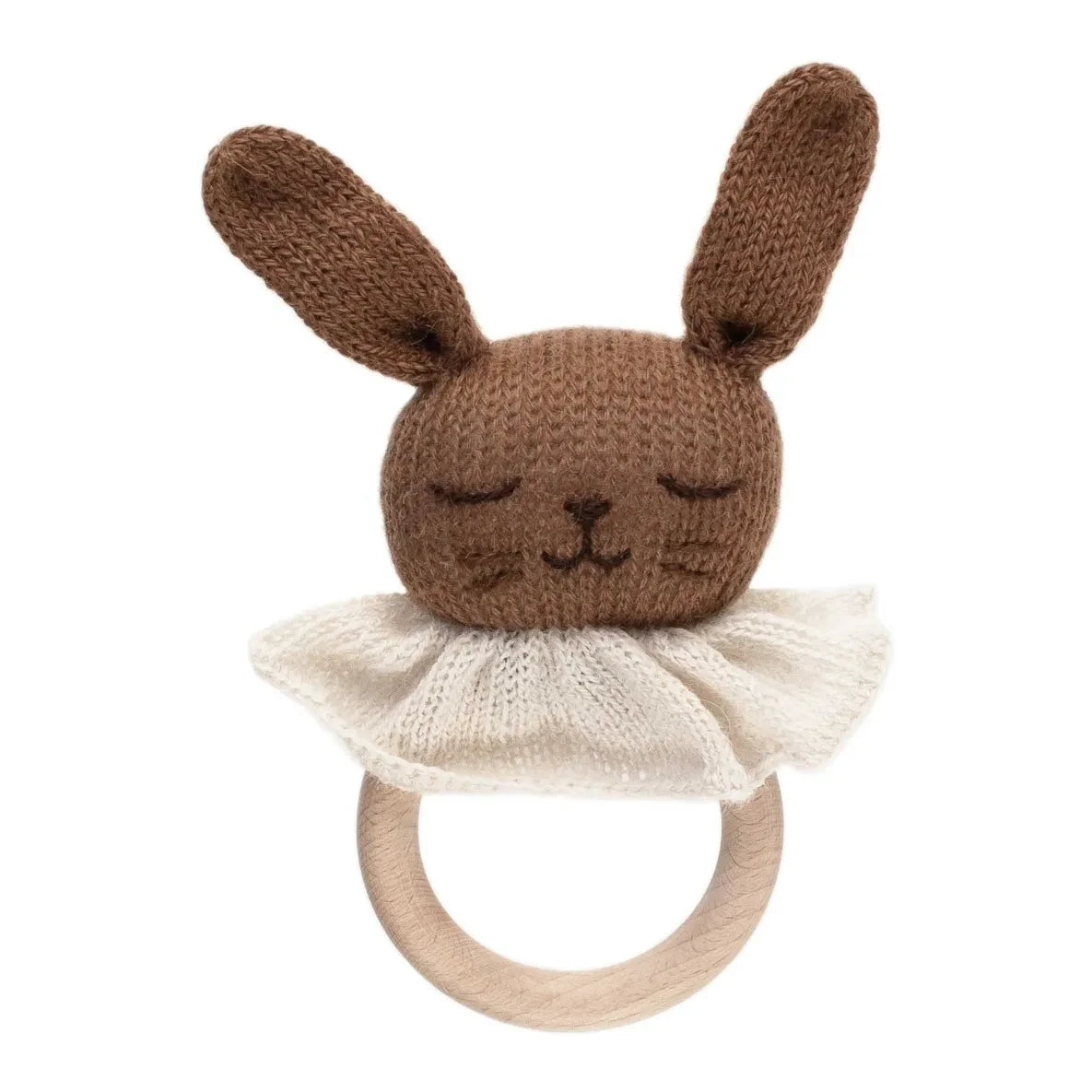 Main Sauvage - Wooden Bunny Rattle | Hazel