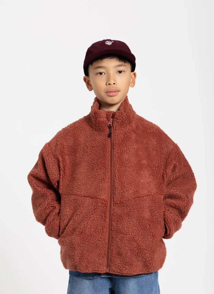 Smallable Kid - Sherpa Smooth Jacket | Brick Red