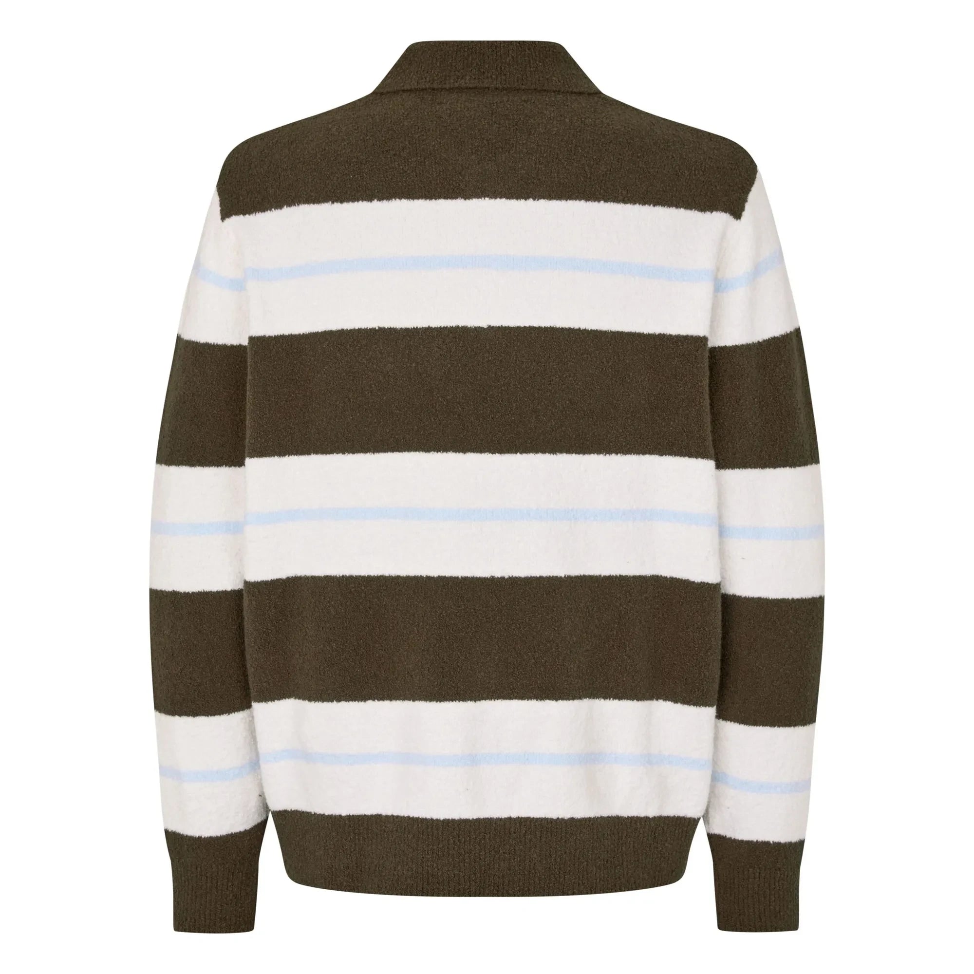 Samsoe Samsoe - Sanino Long Sleeve Striped Polo T-Shirt | Khaki