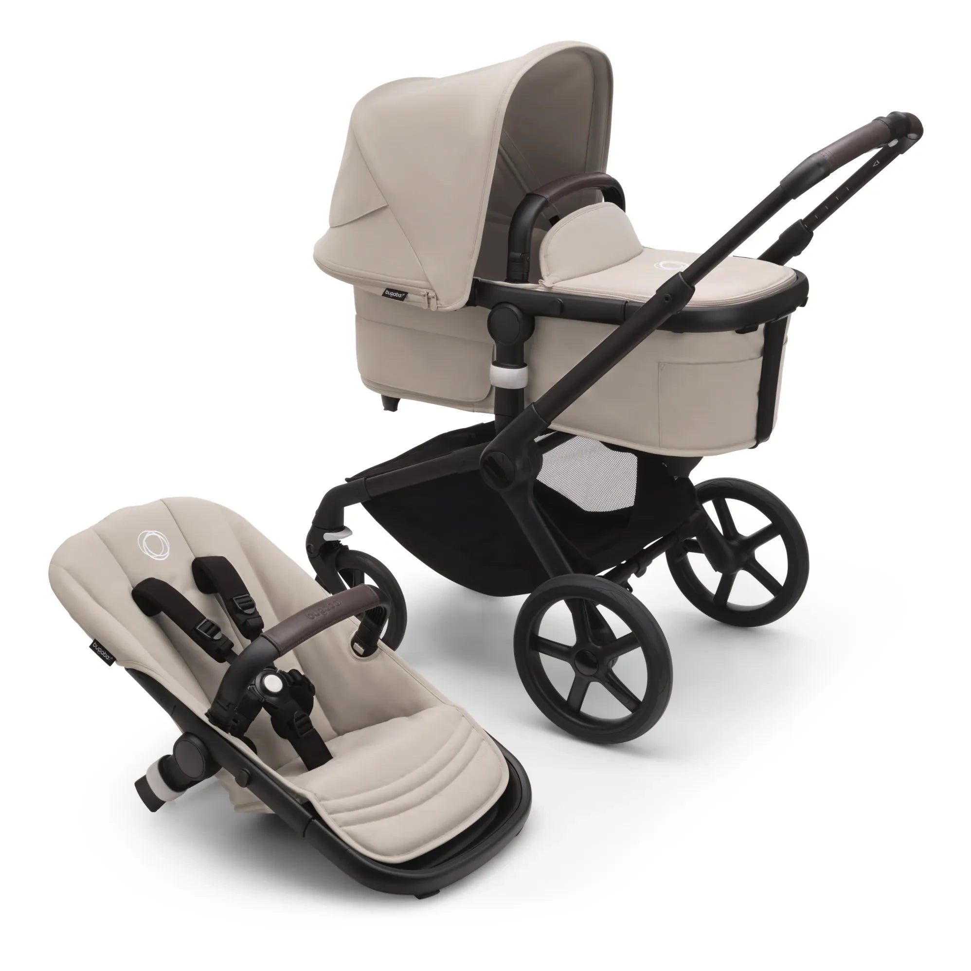 Bugaboo - Bugaboo Fox 5 Tüm Arazi Bebek Arabası - Siyah Çerçeve | Taupe kahverengi