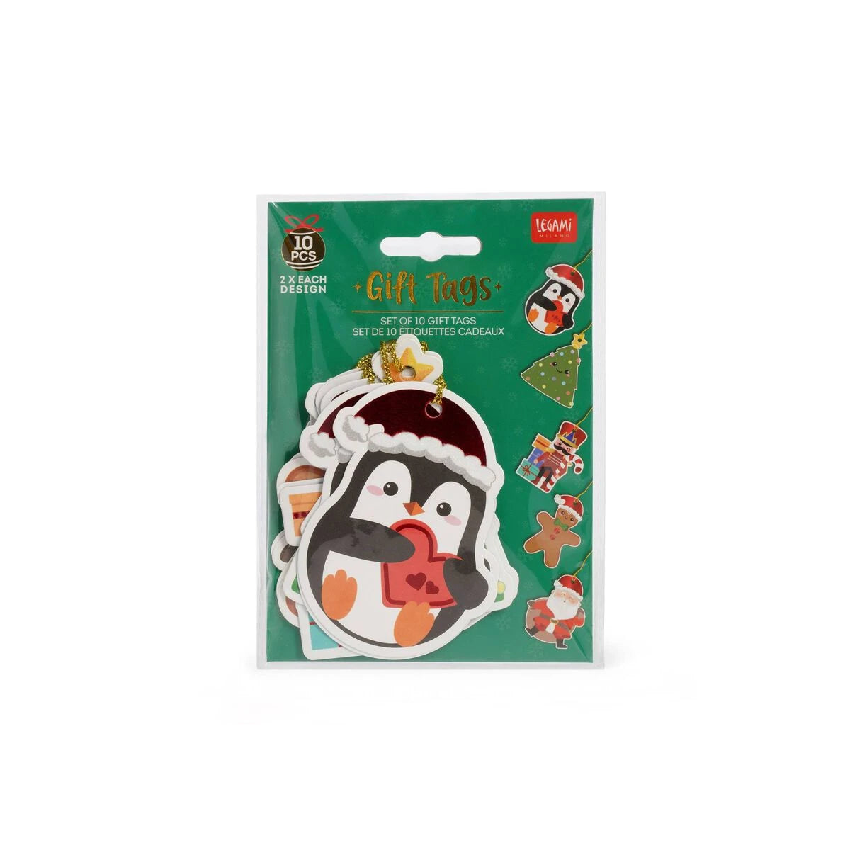 Legami - Set of 10 Christmas Gift Tags