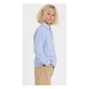 Smallable Kid - Zak Striped Shirt | Light Blue