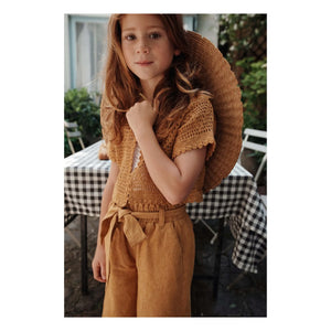 Emile et Ida - Wide-leg trousers with belt | Mustard