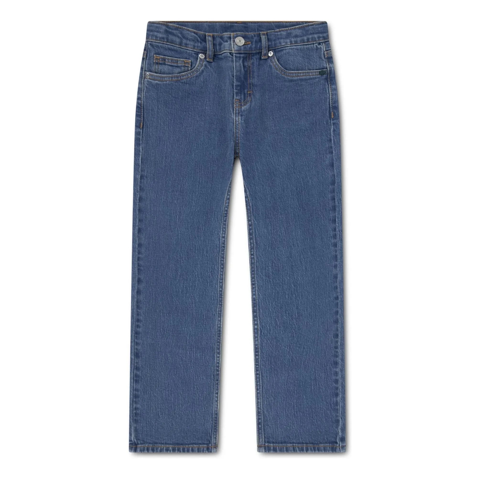 Lacoste - Straight Leg Logo Embroidered Jeans | Light Blue