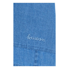 Bonton - Clovis Chambray Fringed Pocket Shorts | Denim Blue