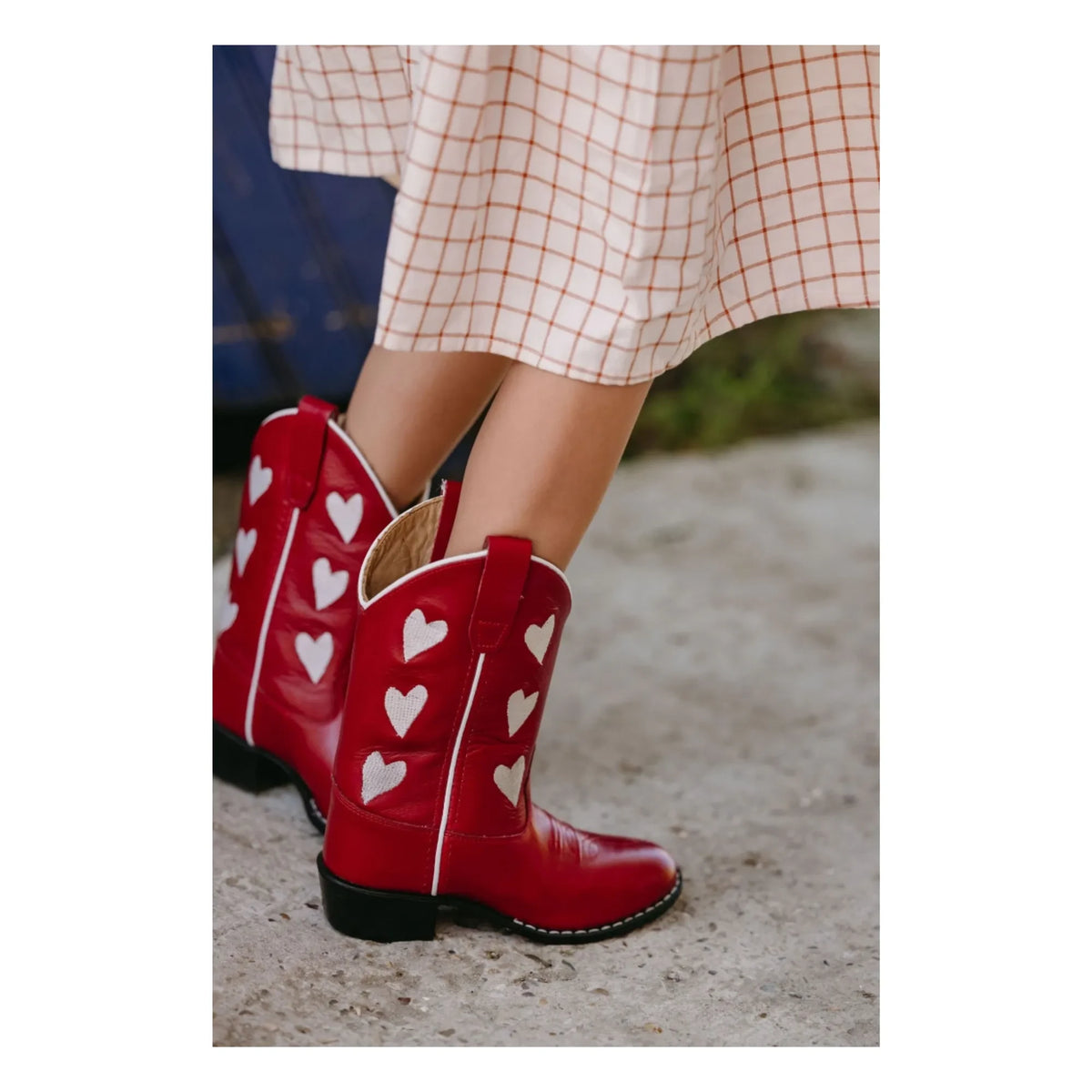 Bootstock - Santiags Hearts Kırmızı | Kırmızı