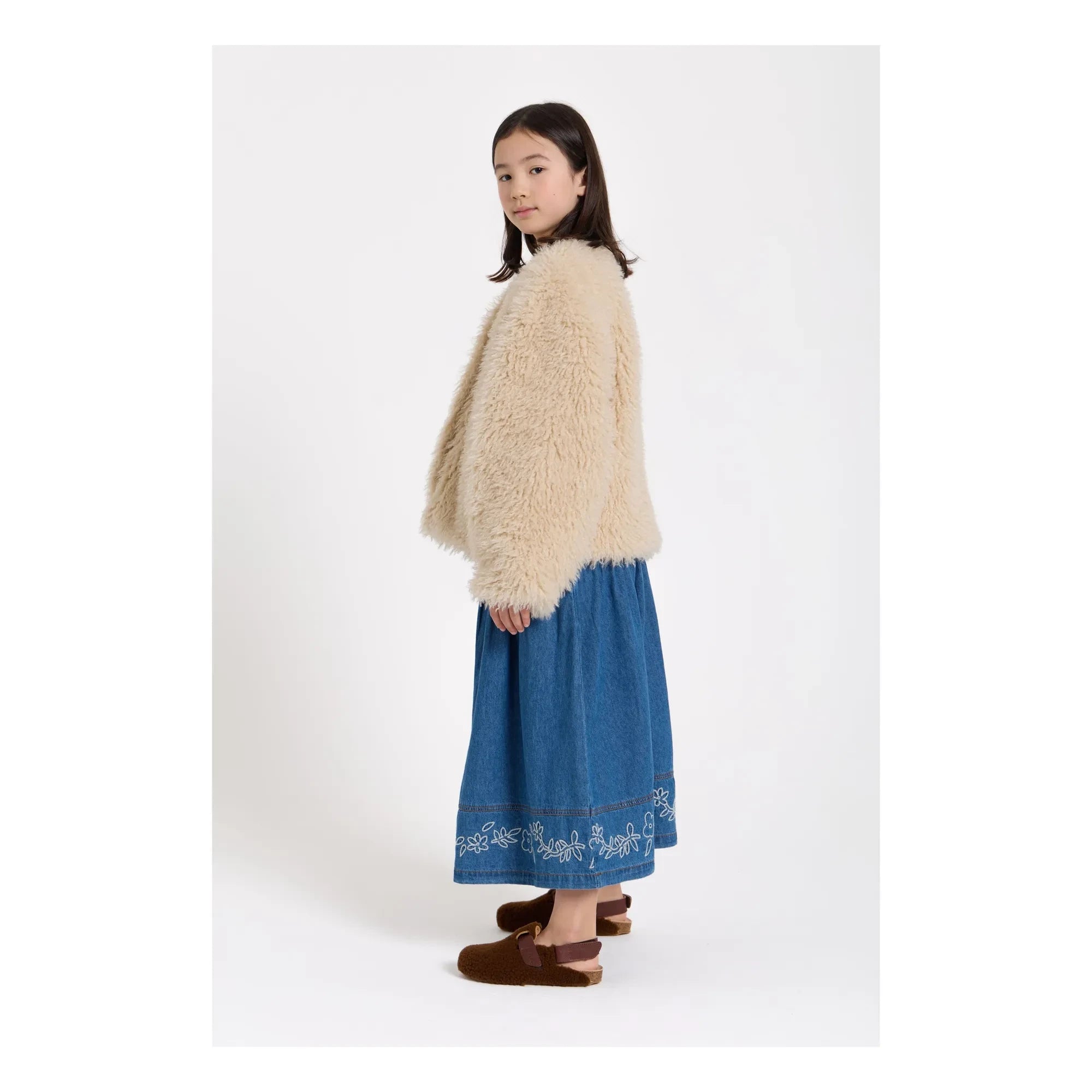 Hundred Pieces - Cally Embroidered Skirt | Denim Blue