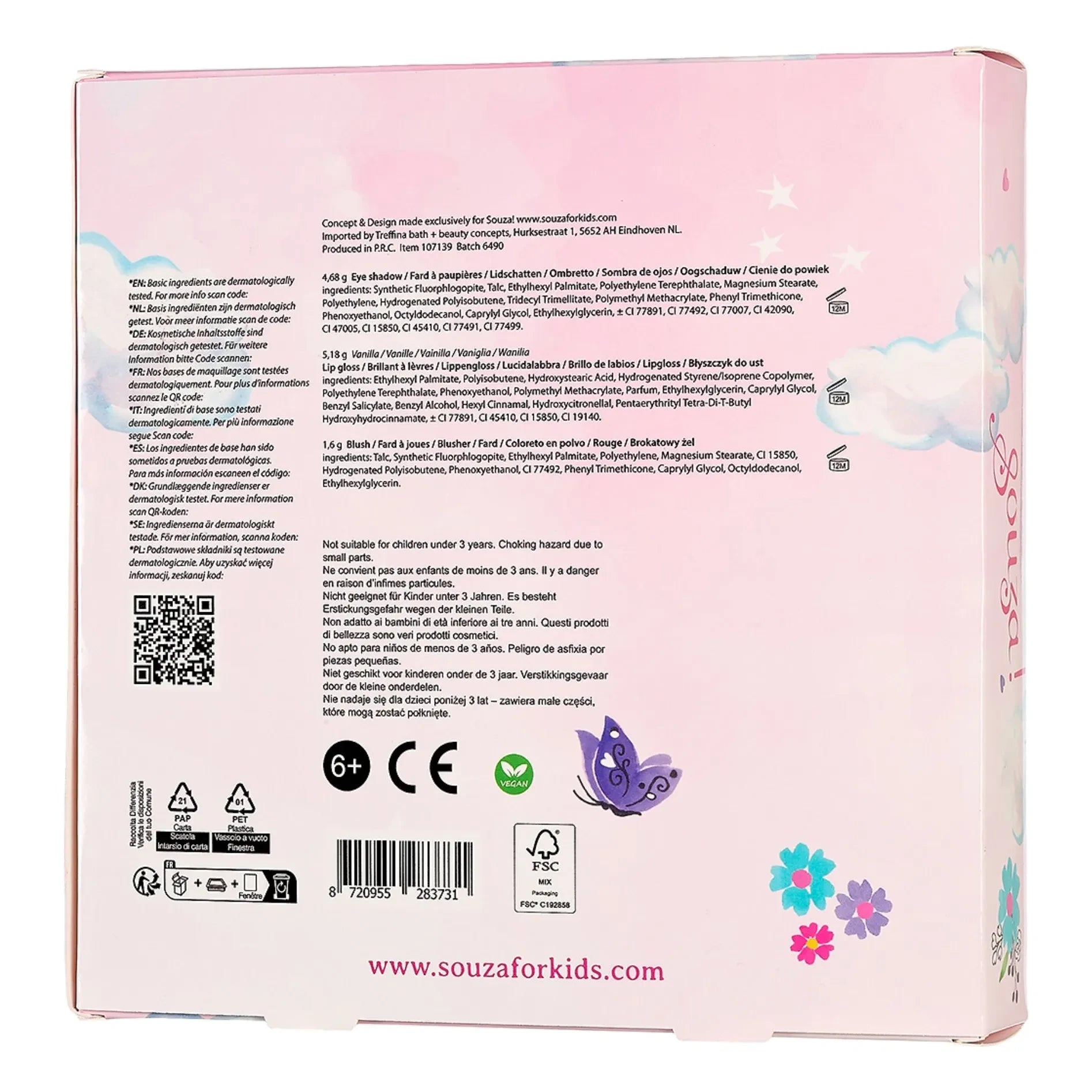 Souza - Butterfly Children's Makeup Set