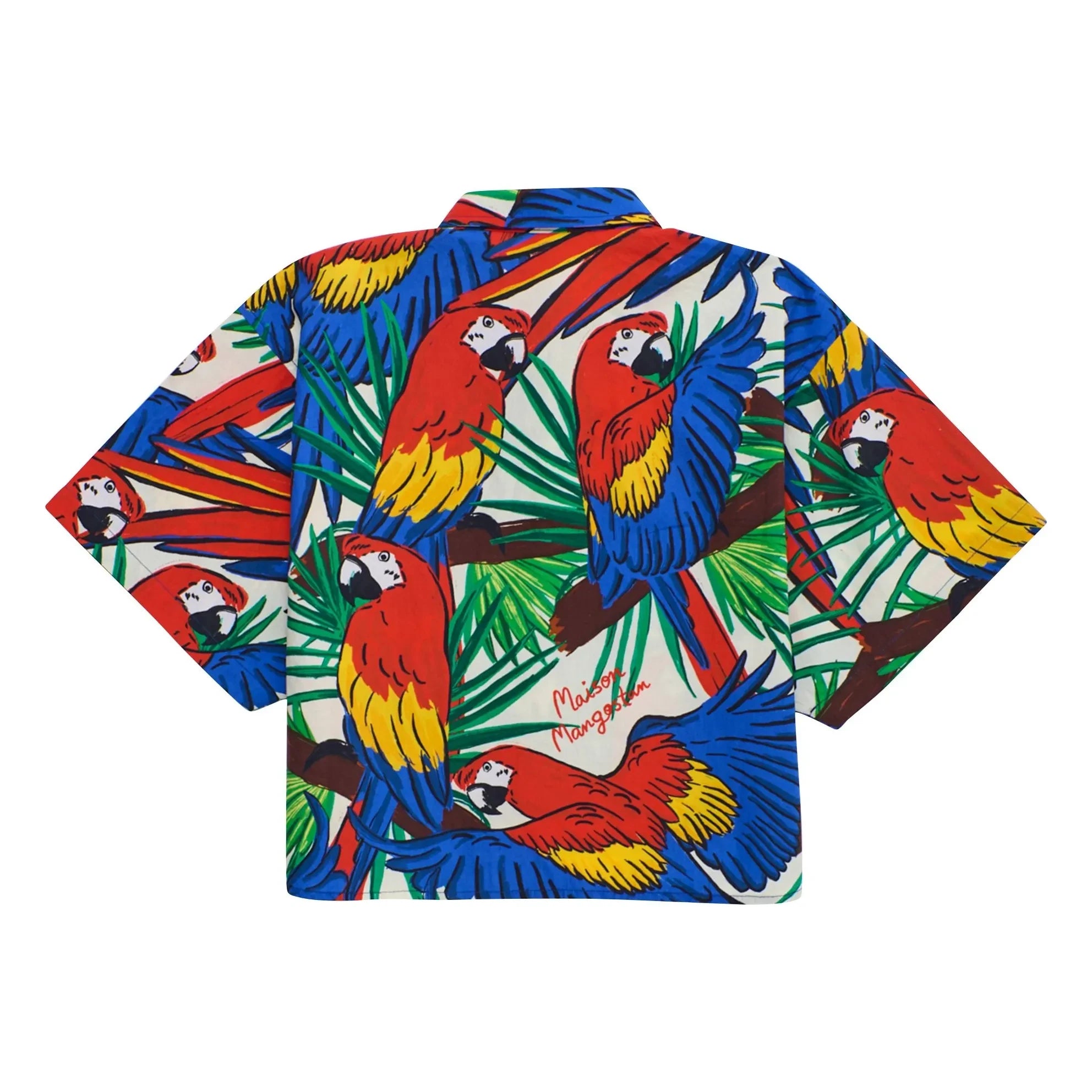 Maison Mangostan - Parrot Crop Shirt | Blue
