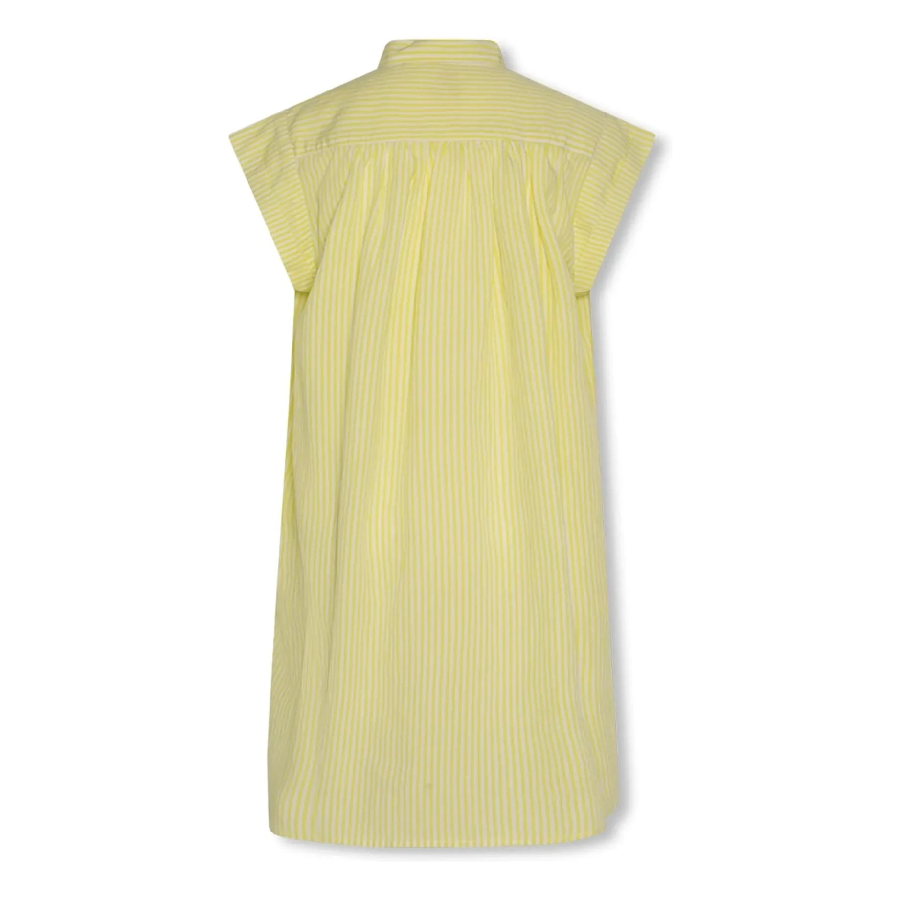 AO76 - Striped Beaded Shirt Dress | Yellow