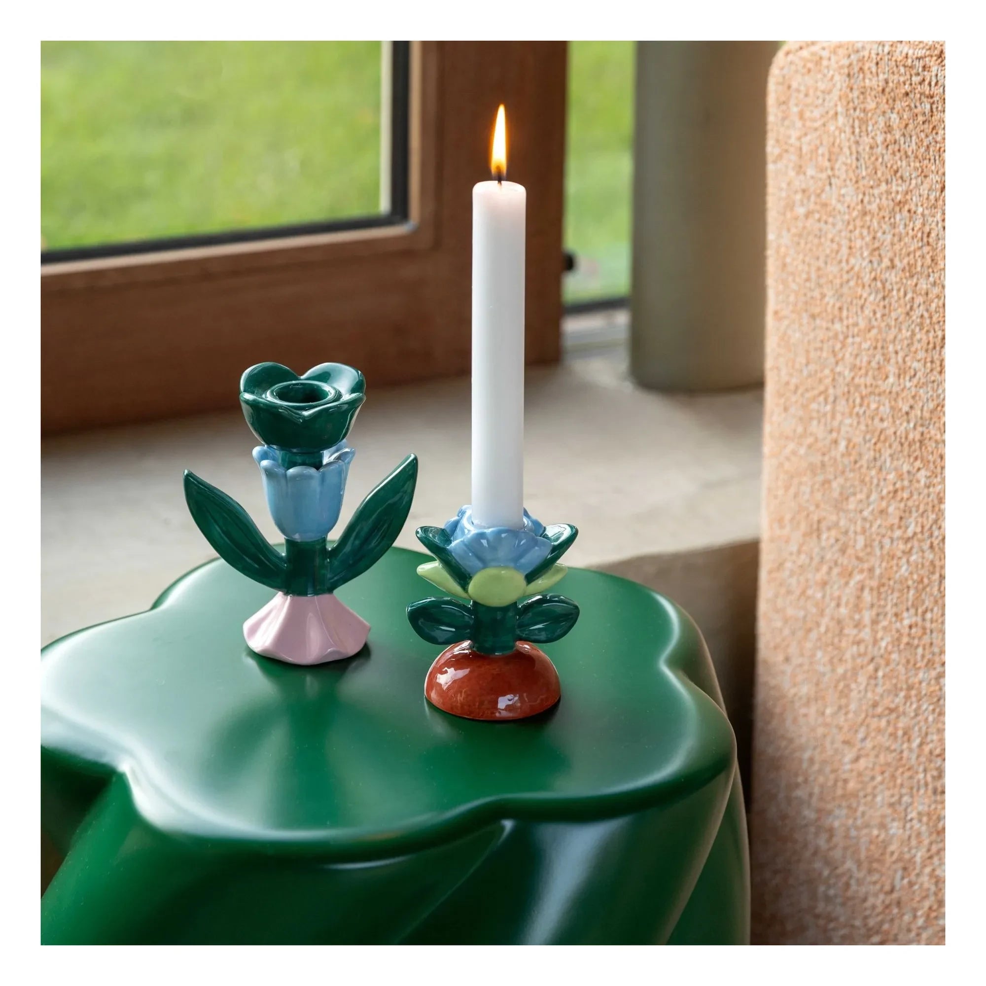 &Klevering - Blume Candle Holder | Green