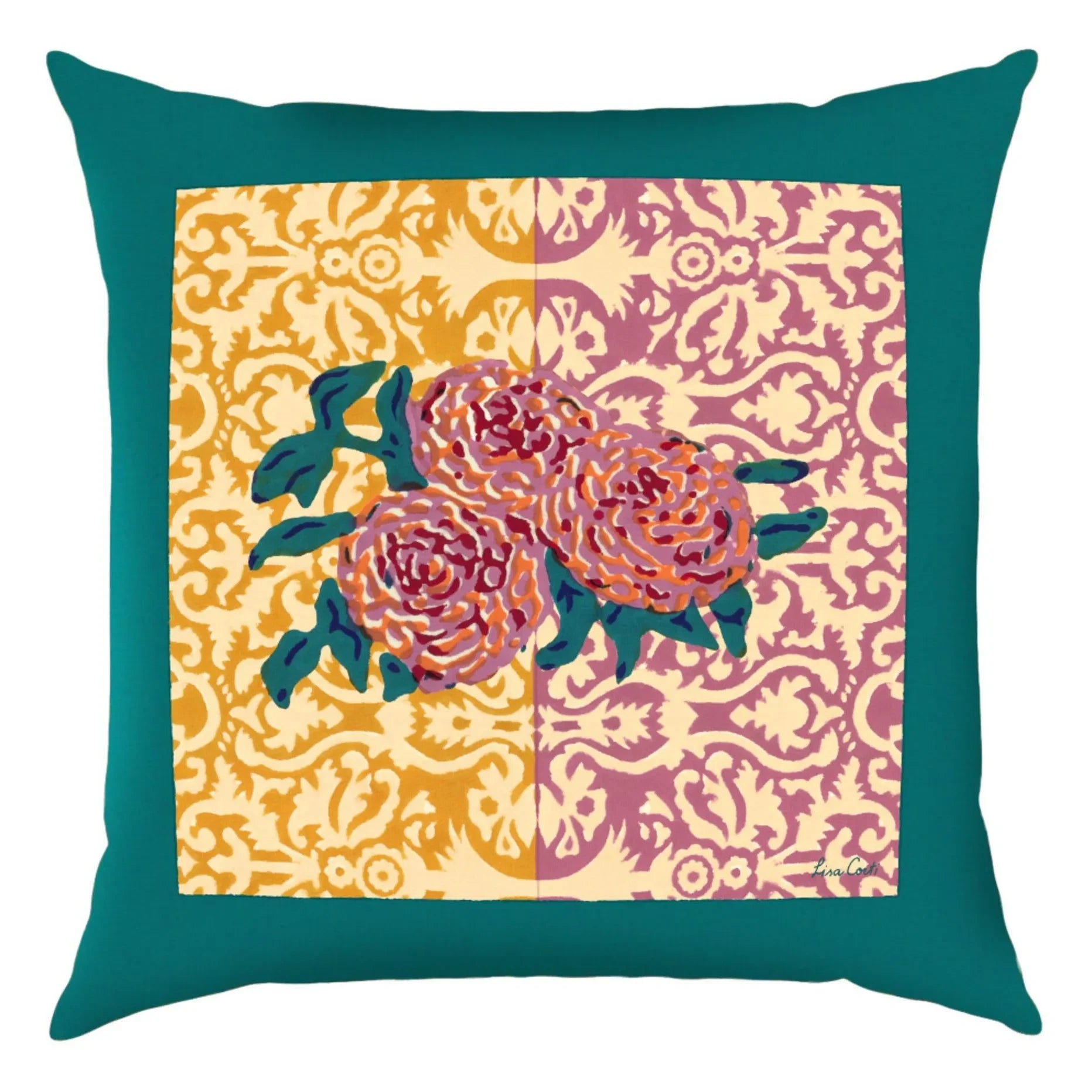 Lisa Corti - Dam Dam Pillow Cover | Straw Yellow