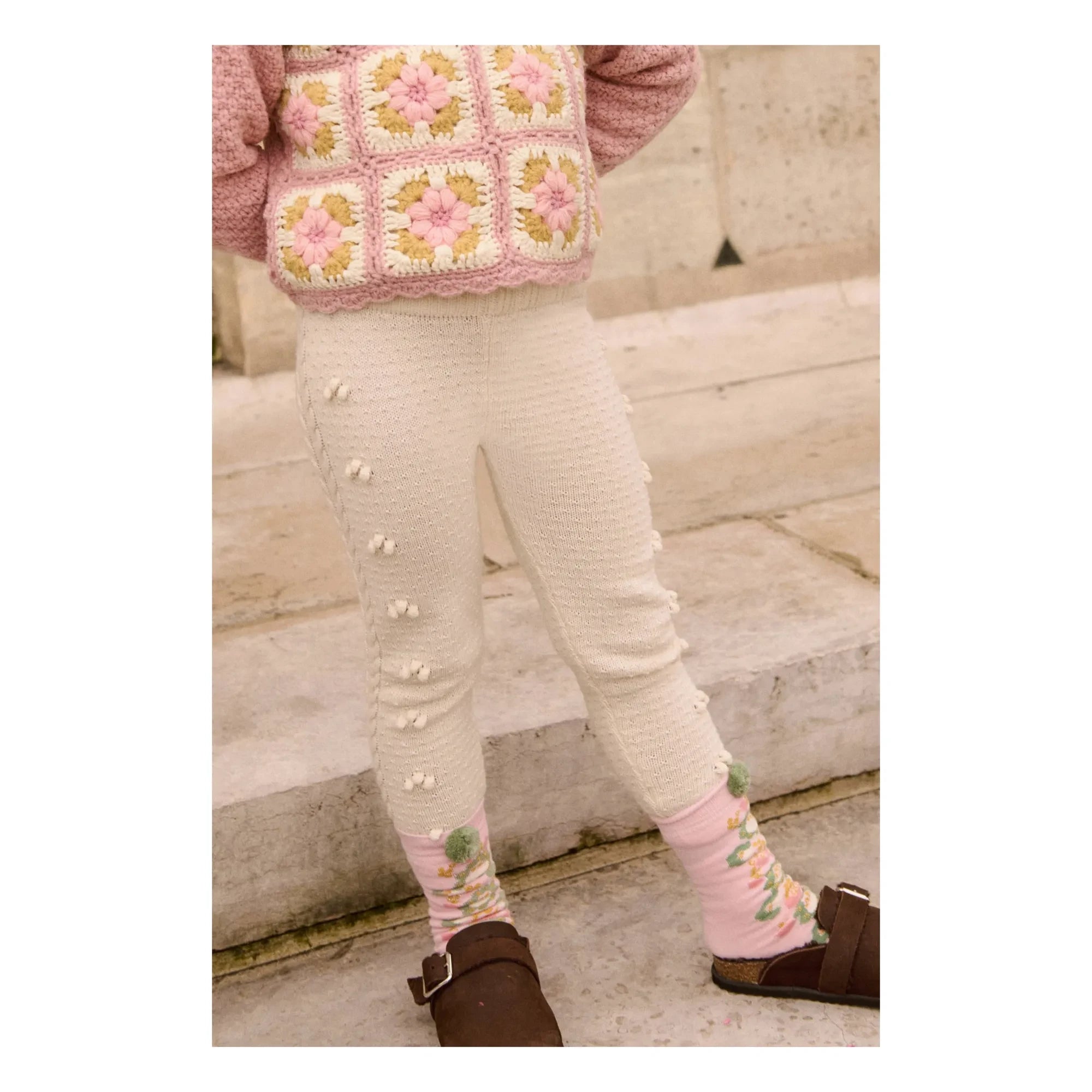 Louise Misha - Molda Ribbed Leggings | Cream