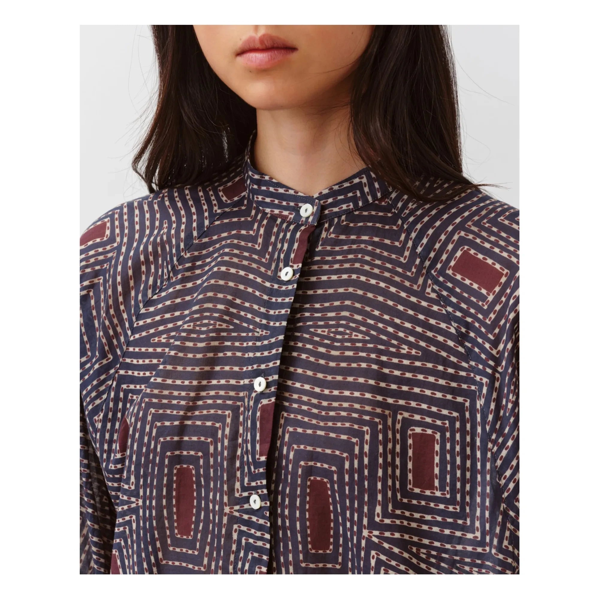 Diega - Costarica Cotton Checkered Shirt | Navy Blue
