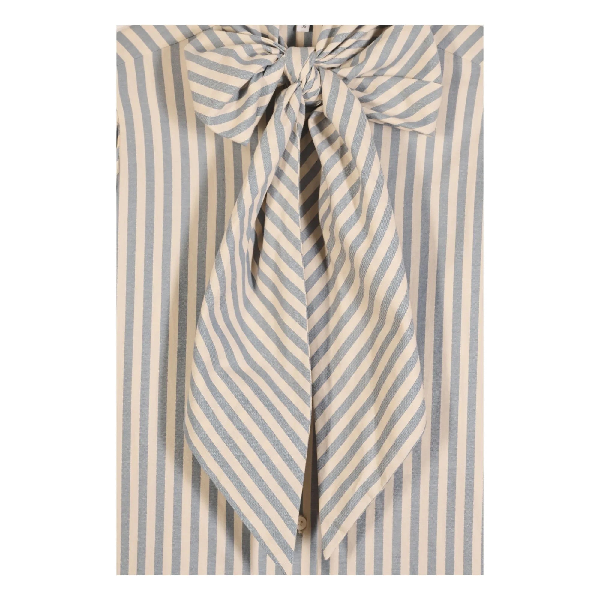Maria de la Orden - Fairytale Striped Cotton Blouse | Blue