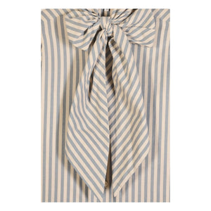Maria de la Orden - Fairytale Striped Cotton Blouse | Blue