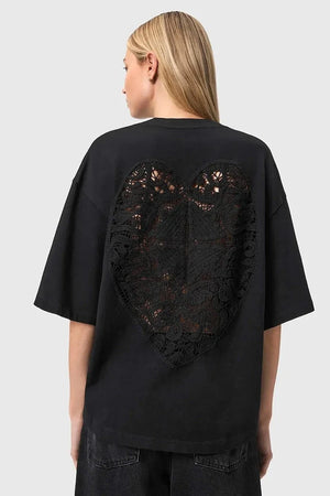 AllSaints ESME kadın pamuklu oversize tişört