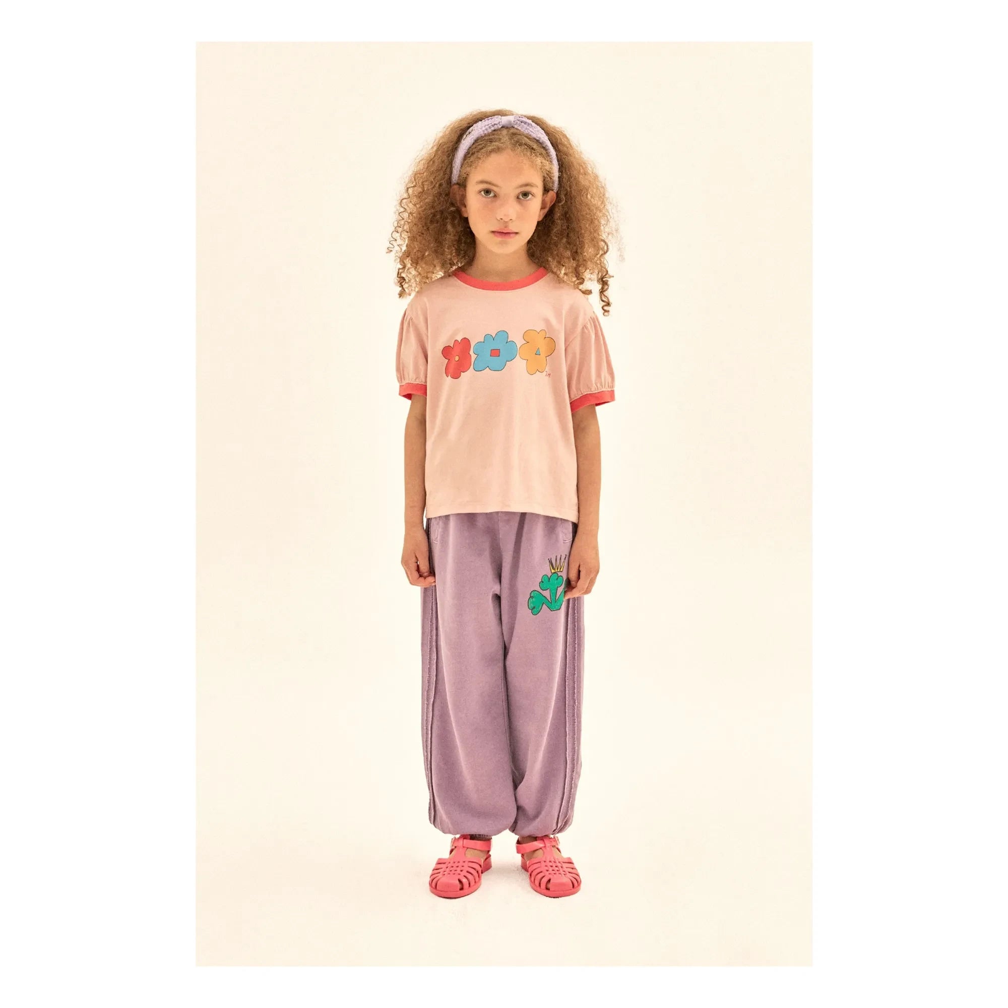 Jelly Mallow - Floral T-Shirt | Powder Pink