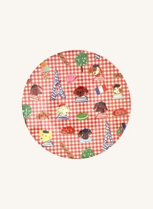 Rice - Paris Melamine Plate | Red
