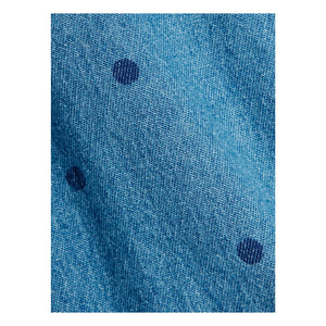 Mini Rodini - Organic Cotton Dotted Denim Hat | Blue