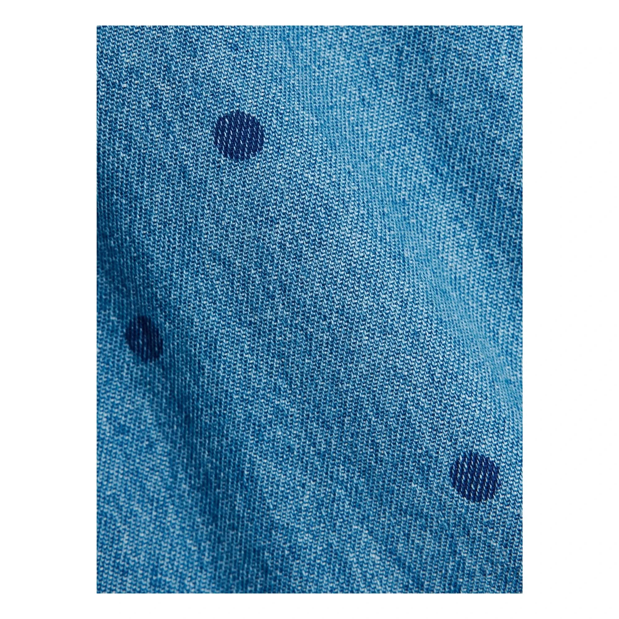 Mini Rodini - Organic Cotton Dotted Denim Hat | Blue