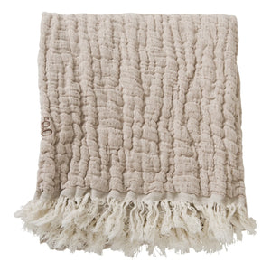garbo&friends - Mellow Linen Cotton Shawl | Powder Pink