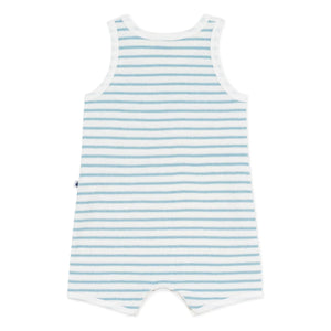 Petit Bateau - Striped Towel Romper | Blue