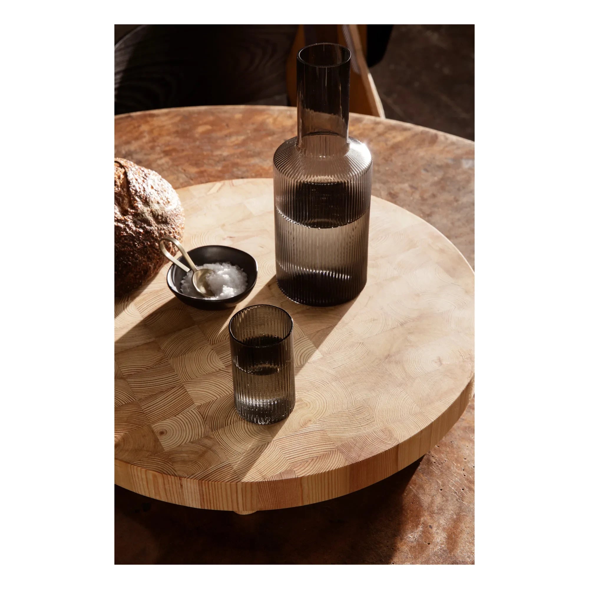 Ferm Living - Ripple Cam Bardak Seti - 4'lü | Gri