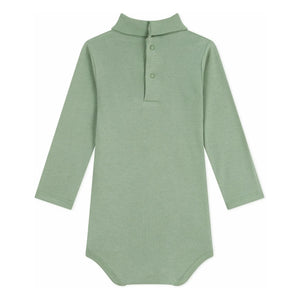 Petit Bateau - Organik pamuk balıkçı yaka body | Sage