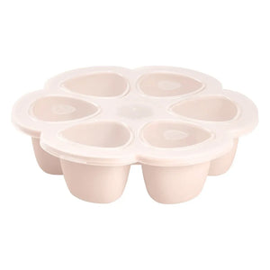 Béaba - Multi-compartment Silicone Plate 6x90ml | Pale Pink