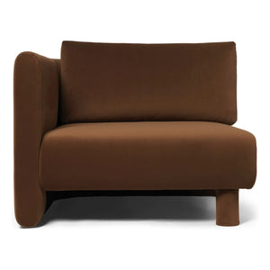 Ferm Living - Dase velvet sofa left module | Brown
