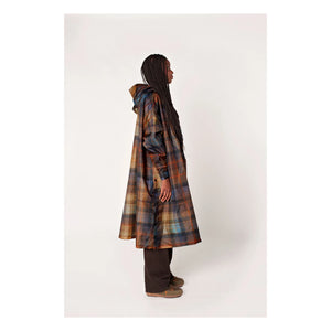 Rainkiss - Tartan Raincoat Cape - Women's Collection | Orange