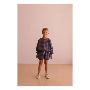 We Are Kids - Marlow Striped Organic Cotton Shorts | Purple