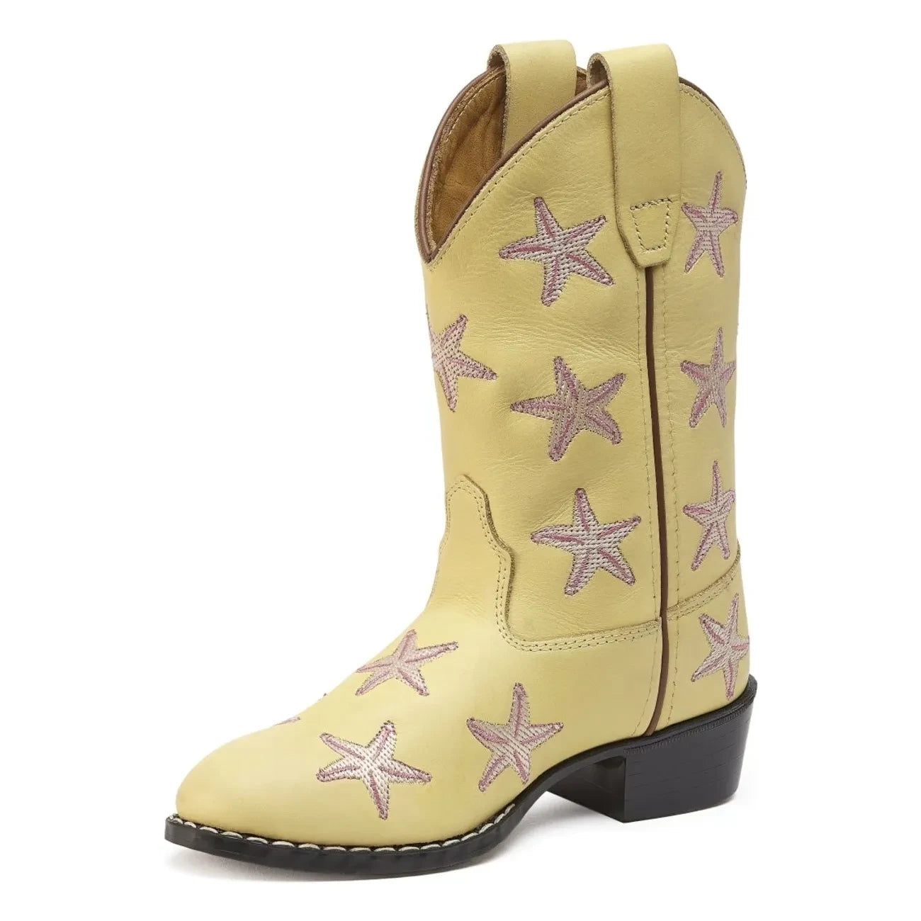 Bootstock - Starfish Leather Western Boots | Pale Yellow