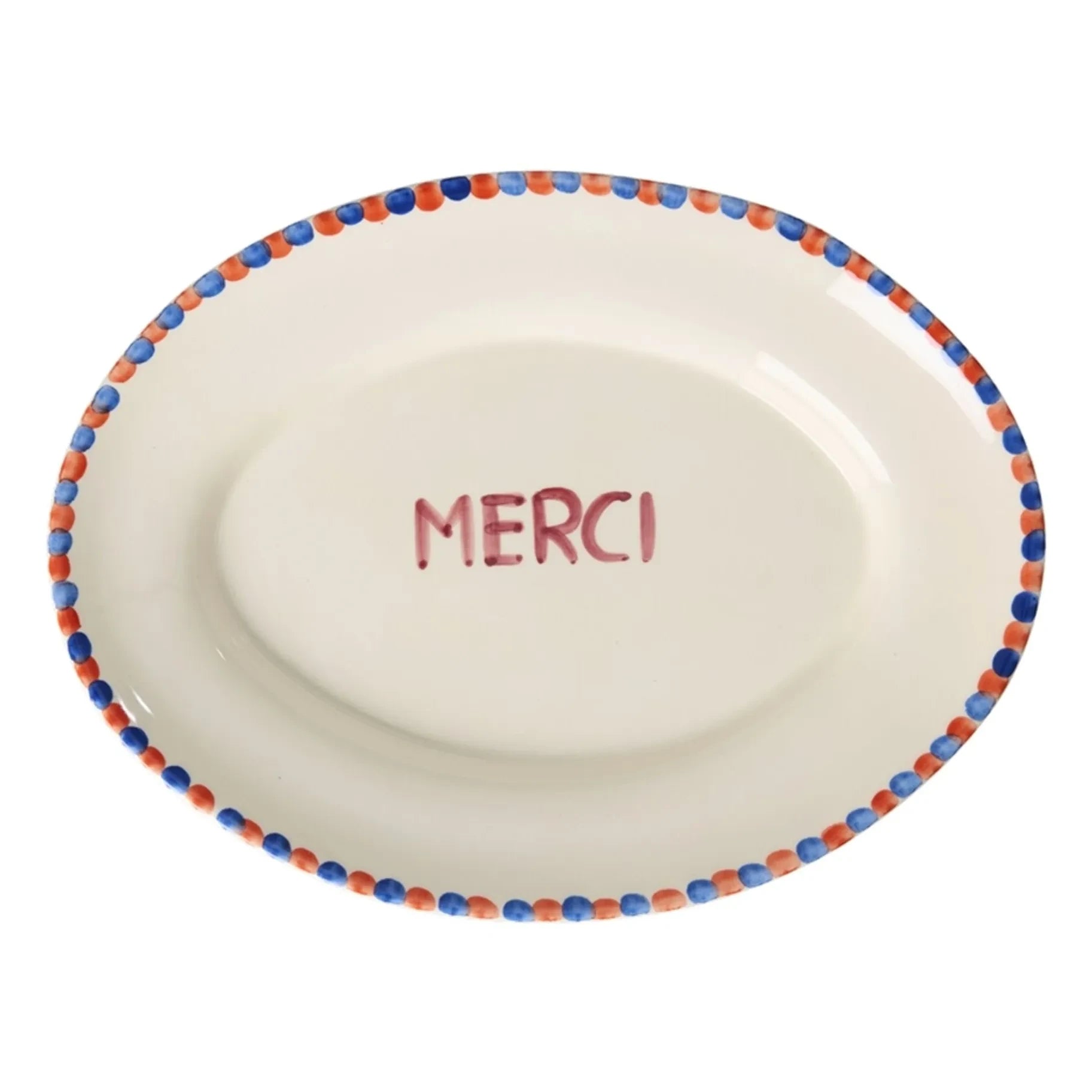 Rice - Merci seramik tabak | Ecru