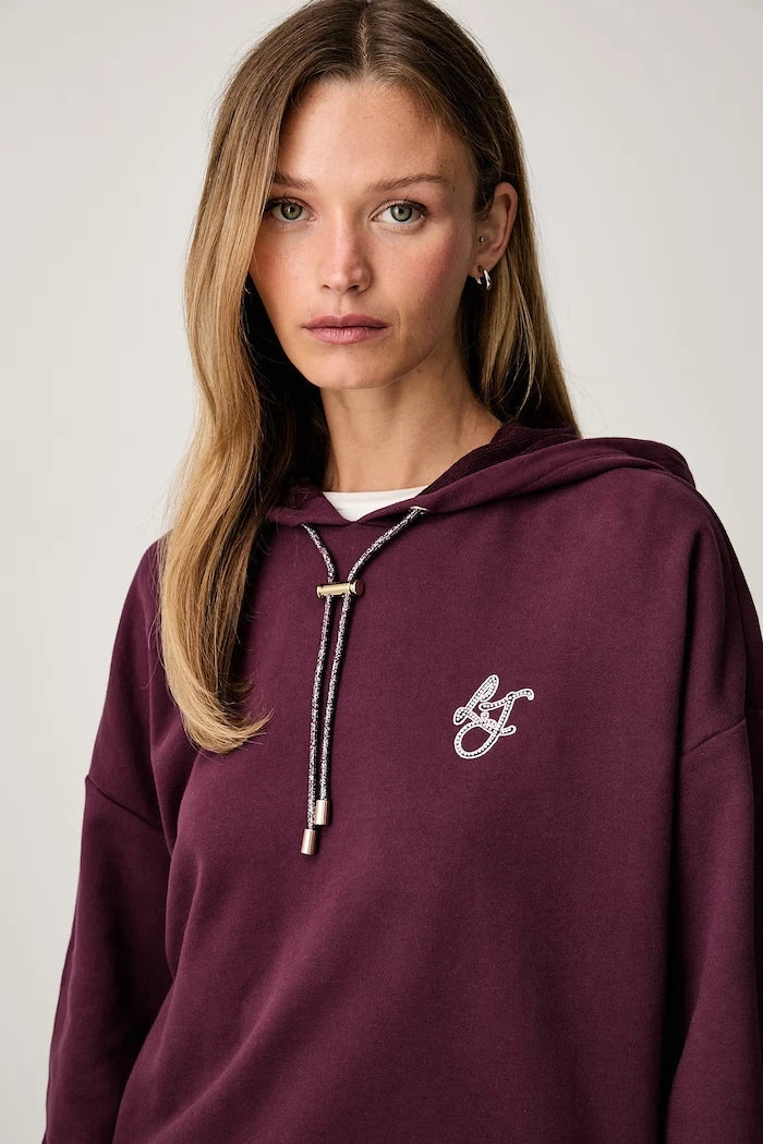 Liu Jo kapüşonlu kadın pamuklu sweatshirt