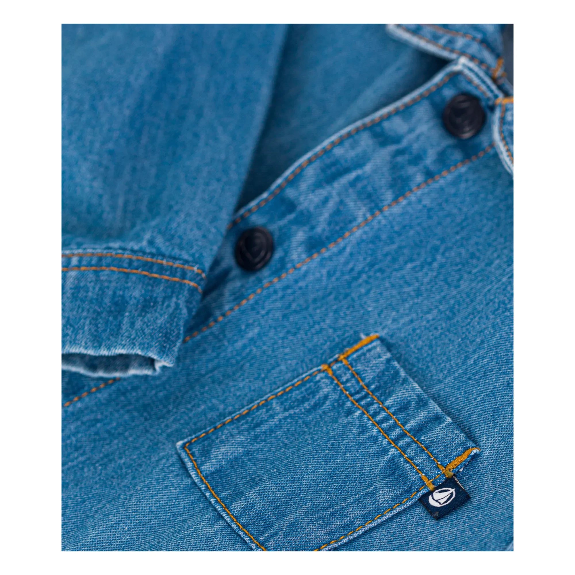 Petit Bateau - Matin Denim Romper | Denim Blue