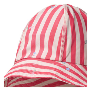 Wheat - Bora Striped UV-Protective Hat Recycled Fiber Flowers | Red