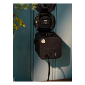 Kreafunk - Ampie Compact Power Strip | Black